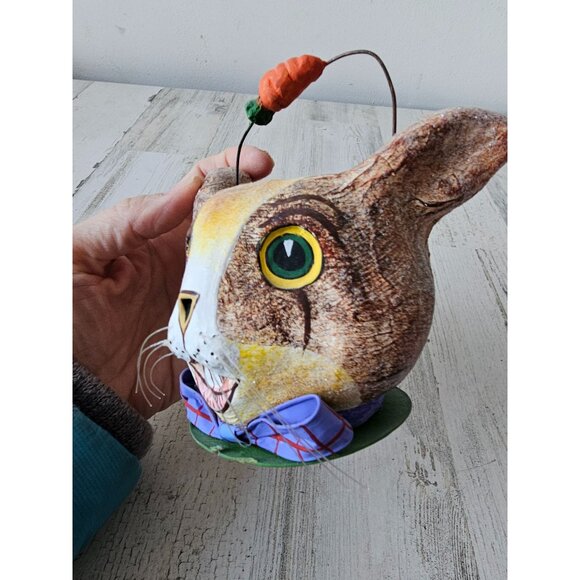 Department 56? Easter Bunny basket spring rabbit decor car carrot - Picture 6 of 8